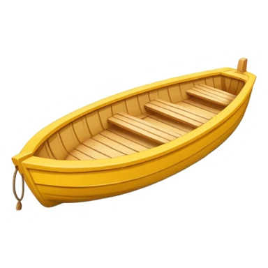 yellow boat in cartoon  sticker