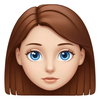 Girl with bleu eyes and châtains haïr sticker