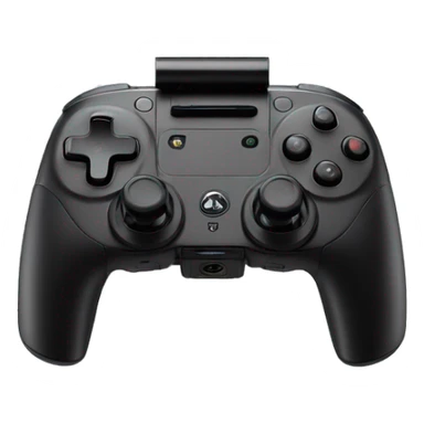 The DJI Motion Controller is a compact, matte black device with responsive joysticks and buttons, designed to fit comfortably in the palm of your hand. sticker