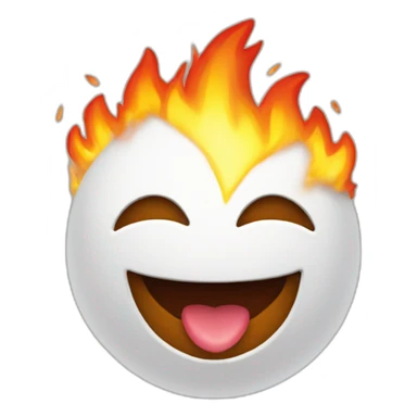 Corazón blanco con fuego  sticker