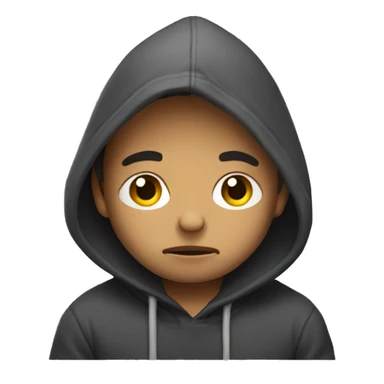 Sad guy sitting with a hoodie  sticker