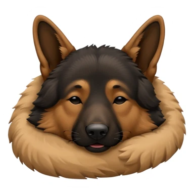 create a emoji of a German shepherd sleeping sticker