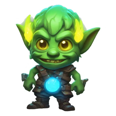 loot goblin with glowing neon sticker