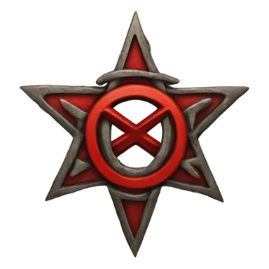 a red pentagram like Helsing sticker