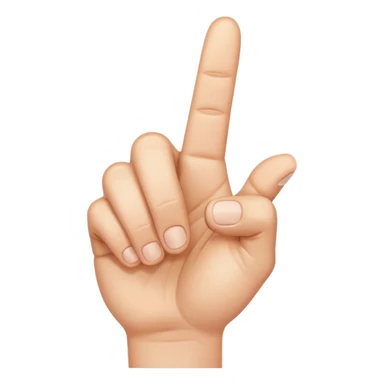 hand with middle finger, pointer finger, and thumb up sticker