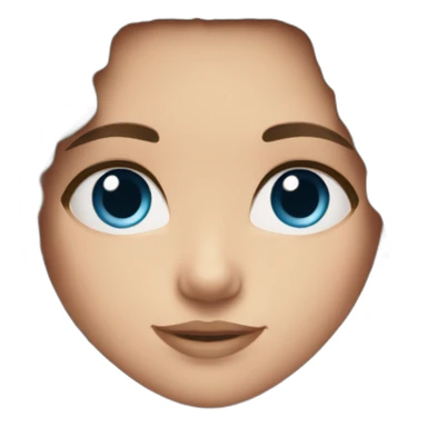 girl with brown hair and blue eyes and crop top sticker