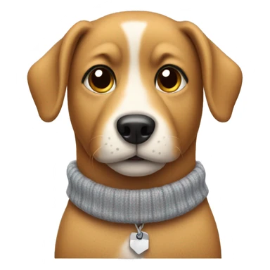 dog wearing a sweater sticker