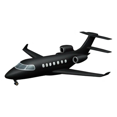 All Black private plane sticker