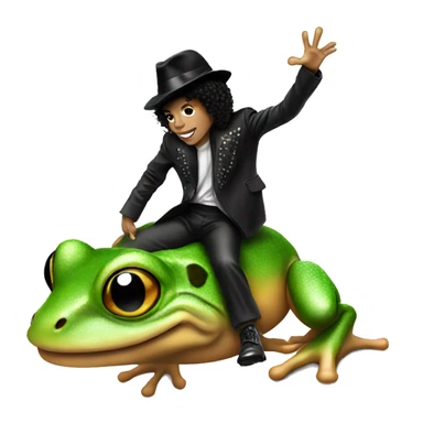Michael Jackson riding a frog sticker