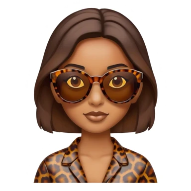 Brown sun glasses women’s tortoise shell sticker