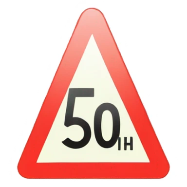 Speed limit 50km/h sticker
