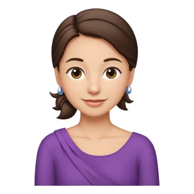 mom tie her brunette hair low and put on one side of shoulder  sticker