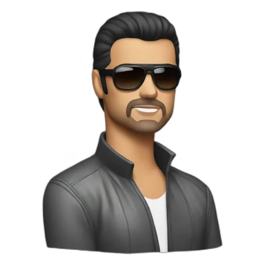 George Michael young sticker