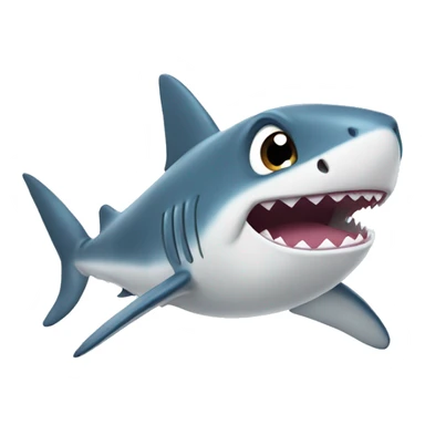 baby shark flying sticker
