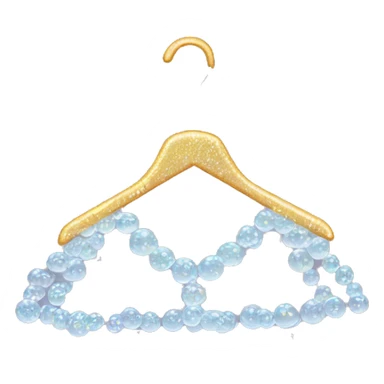 Hanger, bubbles, sparkle sticker