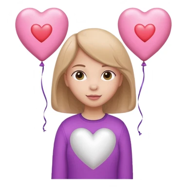 Gianna spelled with cute girl balloons sticker