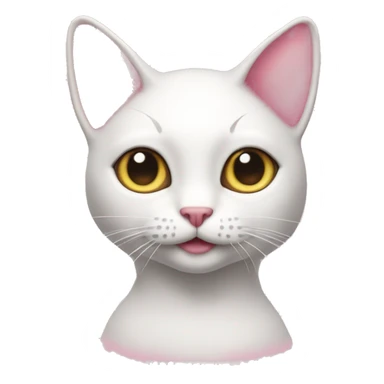 coquette pink rybon cat sticker