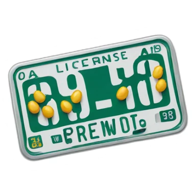 License plate sticker