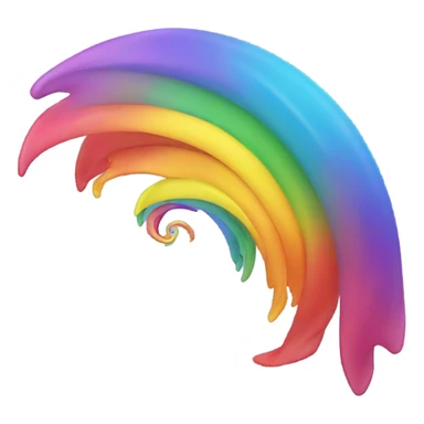 RAINBOW swirl LIKE TORNADO TAIL sticker