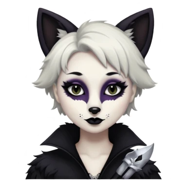 Goth fox sticker