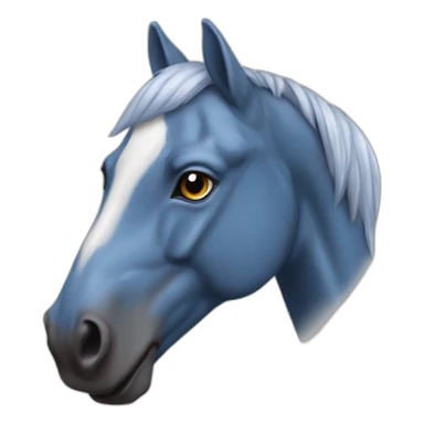 Cheval bleu sticker