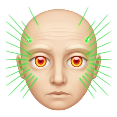 67 with lasers shooting out from its eyes sticker