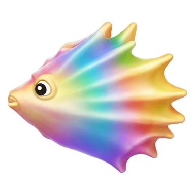 Sparkling rainbow conch sticker