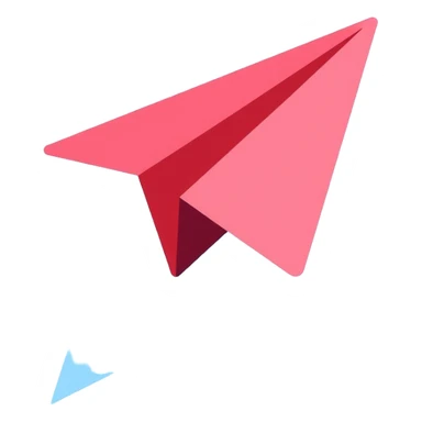 Telegram messenger icon with paper airplane sticker