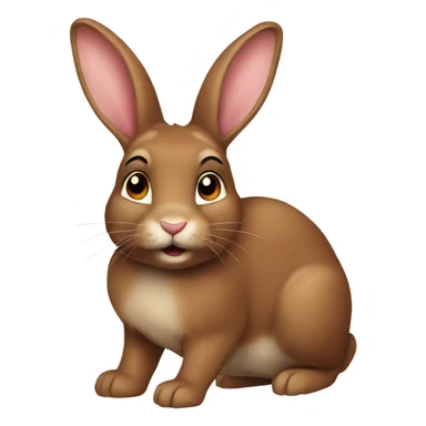 Brown bunny sticker
