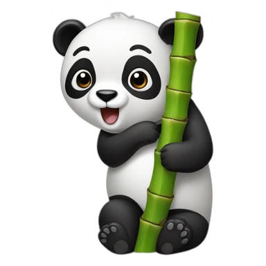 Panda bamboo sticker
