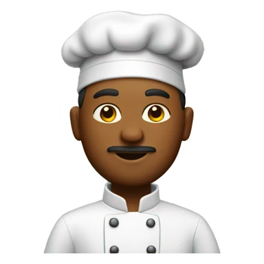 chef with head turned slightly right sticker
