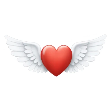 heart with angel wings sticker