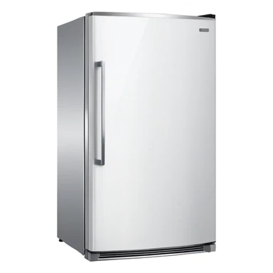 modern white fridge angled view sticker