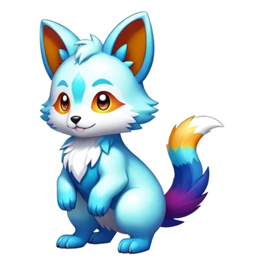  Colorful Shiny FurSona Fakemon Full Body sticker