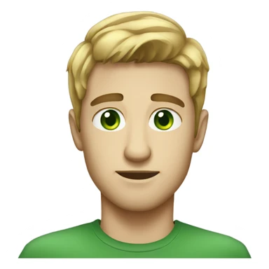 White handsome Guy with green eyes  sticker