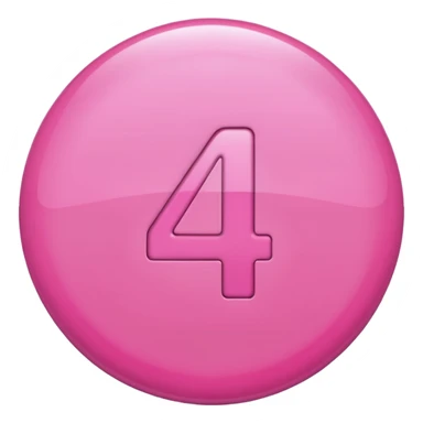 number 4 in pink sticker