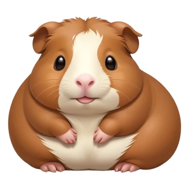 Meme-Worthy Cute Sleeping Brown Guinea Pig Portrait Emoji, Head resting peacefully with a contented smile, showcasing a delightfully chubby build and a luxuriously soft brown coat, eyes shut in a serene, cozy nap, Simplified yet hilariously adorable features, highly detailed, glowing with a soft, drowsy light, high shine, relaxed and utterly lovable, stylized with an air of playful laziness, bright and heartwarming, soft glowing outline, capturing the essence of a comically sleepy guinea pig, so meme-worthy it feels like it could instantly become the next viral sensation of adorable slumber! sticker
