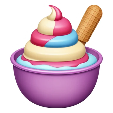 ice cream bow sticker