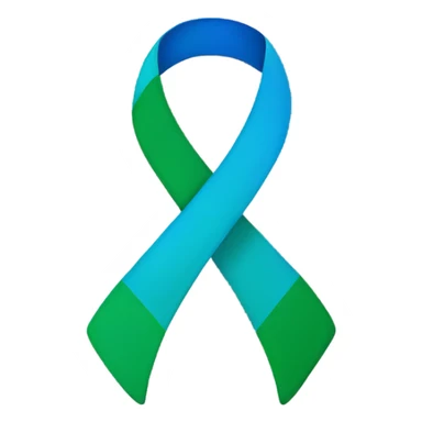 IIH awareness ribbon blue and green sticker