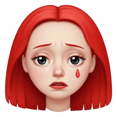 crying woman sticker