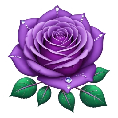 Purple rose with little Moons wrapped all around the purple rose.  sticker