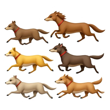 animals race, side view sticker