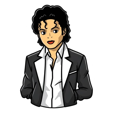 Michael Jackson famous singer sticker