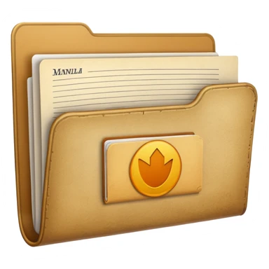 office real folder sticker