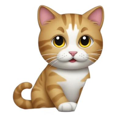 Cat Whith a laptop sticker