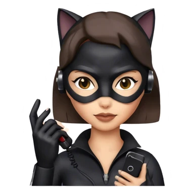 Catwoman on the phone sticker