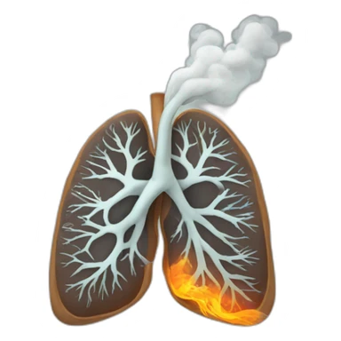 organic lung, smoke sticker