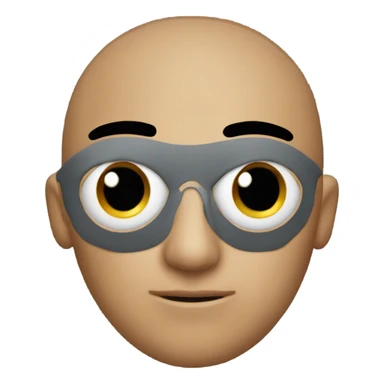 black eye patch covering one eye like Nick Fury from Marvel sticker