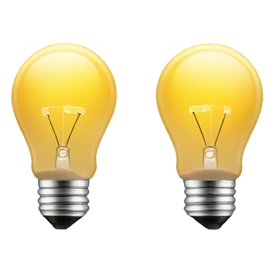 two light bulbs with sand sticker