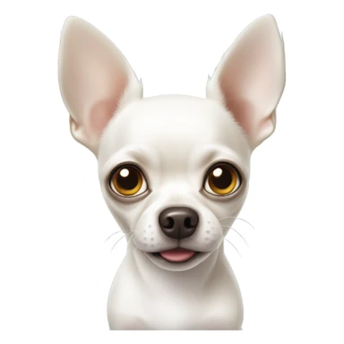 White chihuahua with big eyes  sticker